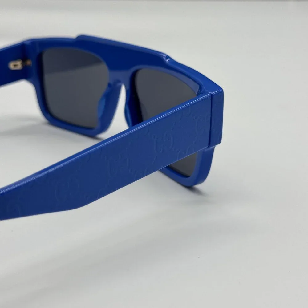 NEW GUCCI GG1460S 008 BLUE SQUARE MEN SUNGLASSES